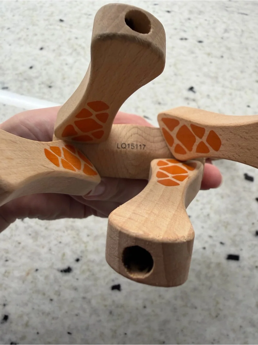 Melissa and Doug Wooden Giraffe Safari Toy Movable Neck and Legs